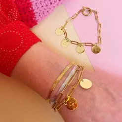 Gepersonaliseerde Armband 2 Letterbedels Madam The Label