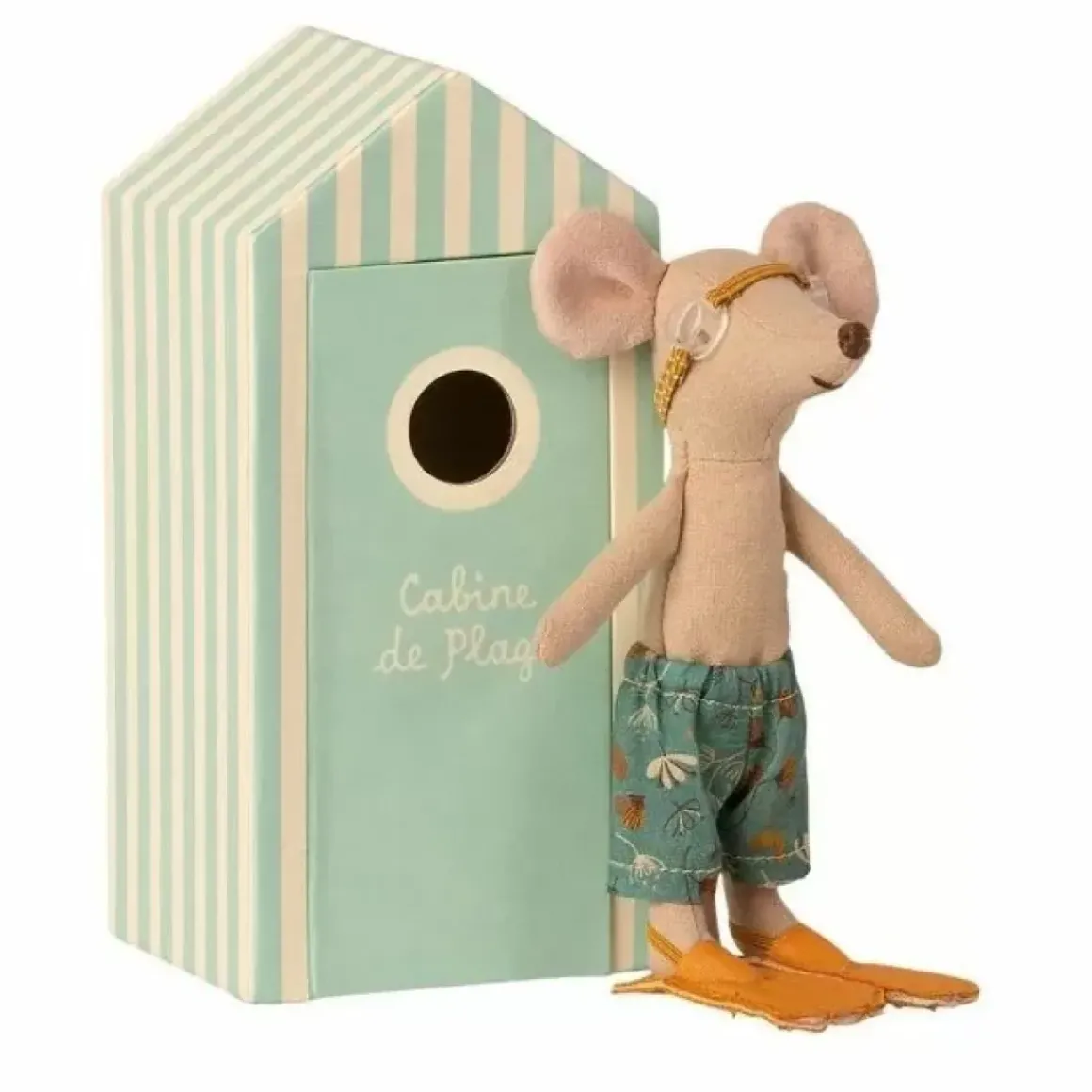 Grote Broer Muis Met Zwemkleding In Strandhuisje Maileg