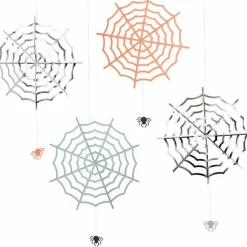 Hangdecoratie Spinnenwebben Pastel Halloween (4St) Meri Meri