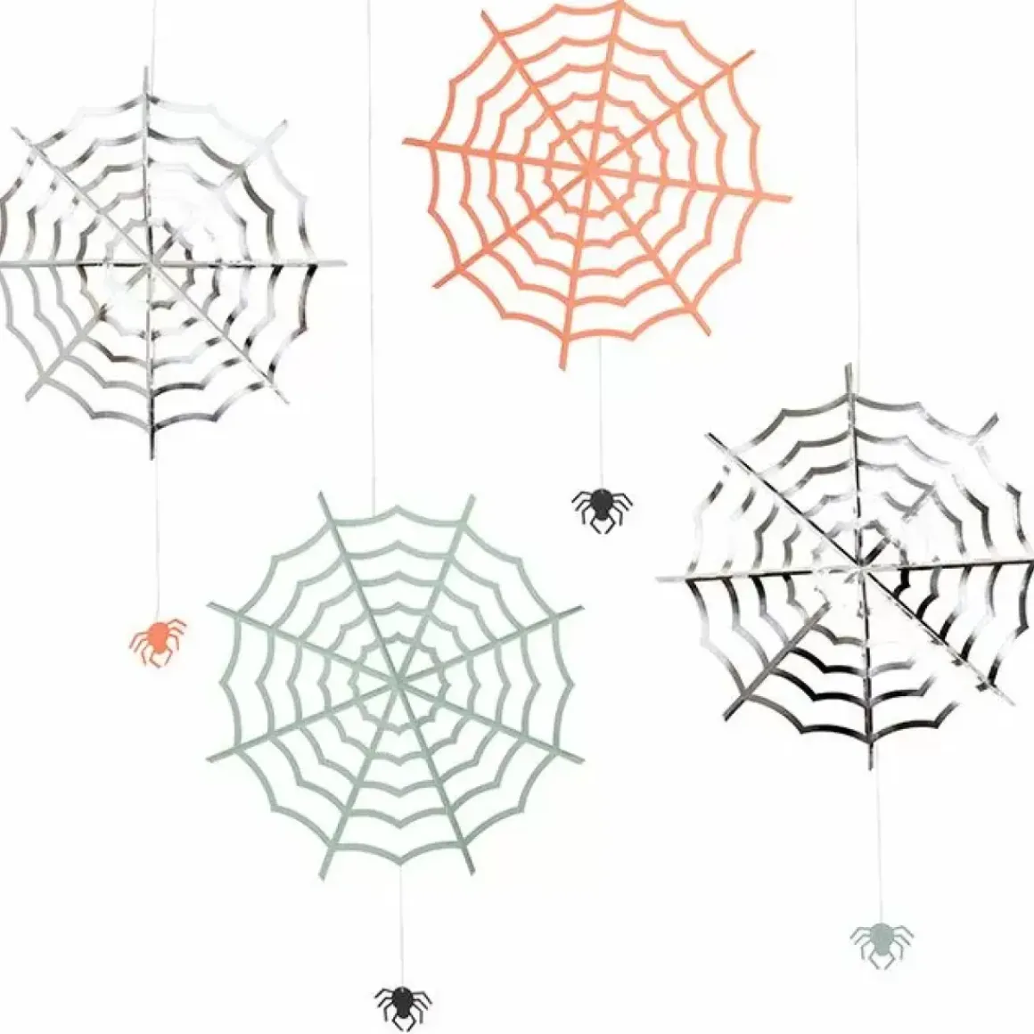 Hangdecoratie Spinnenwebben Pastel Halloween (4St) Meri Meri