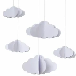Hangdecoratie Wolken (5St) Hello Baby Ginger Ray
