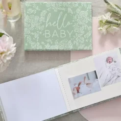 Hello Baby Linnen Fotoalbum Ginger Ray - Stijlvol & Liefdevol