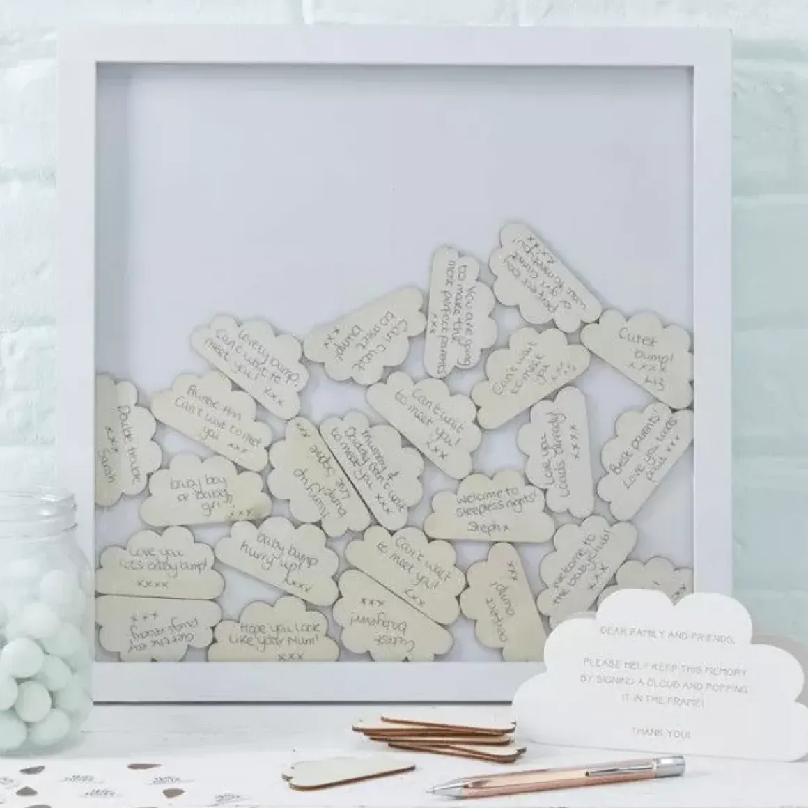 Hello World Babyshower Gastenboek Frame Ginger Ray