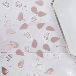 Hello World Tafelconfetti Rosegoud Ginger Ray