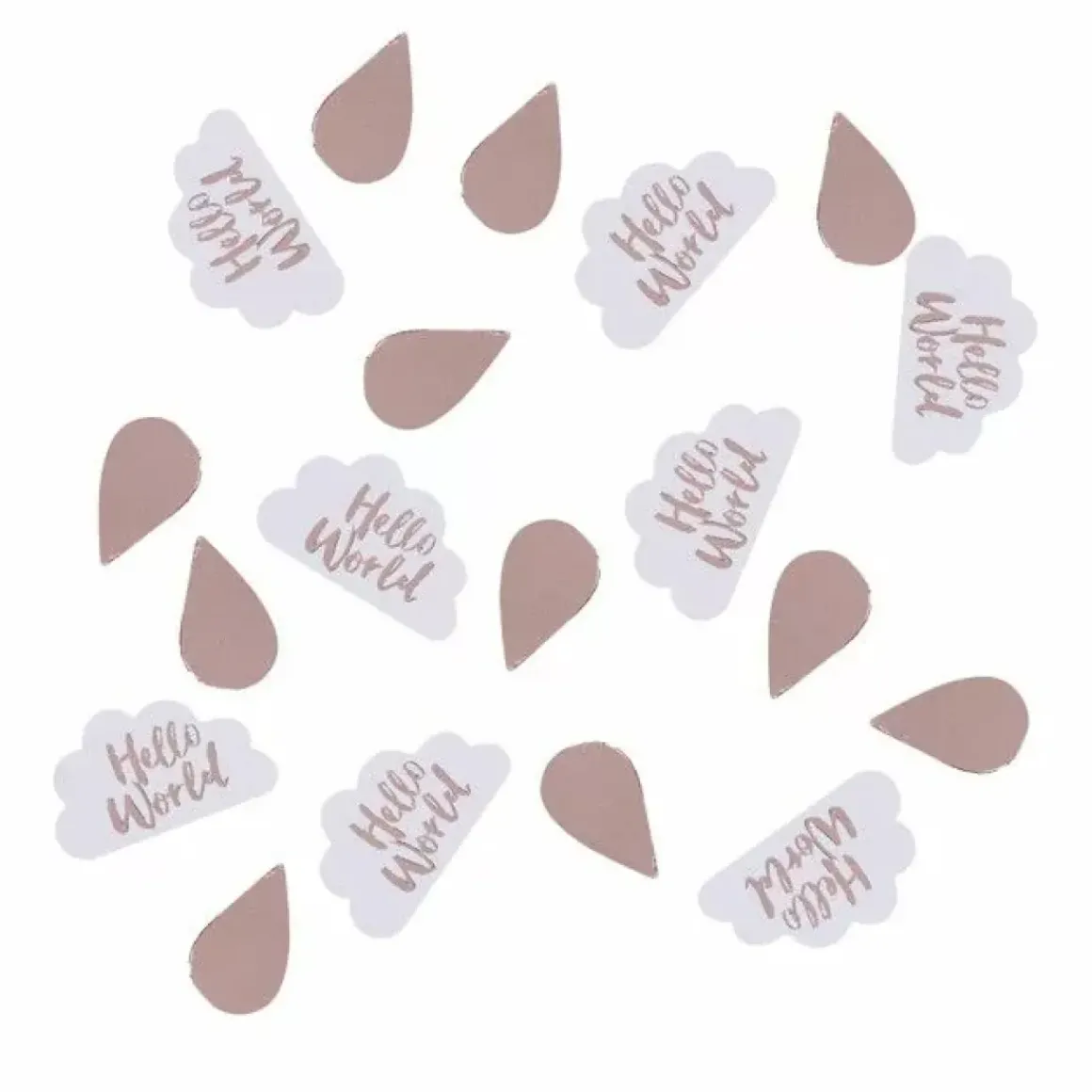 Hello World Tafelconfetti Rosegoud Ginger Ray