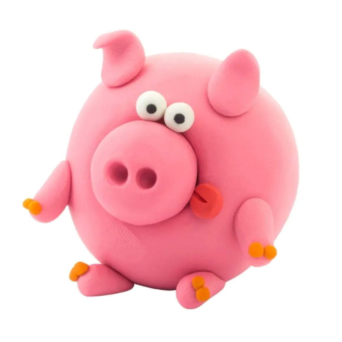 Hey Clay Boetseerklei Animals Piggy, Horse, Rabbit (6St)
