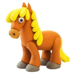 Hey Clay Boetseerklei Animals Piggy, Horse, Rabbit (6St)