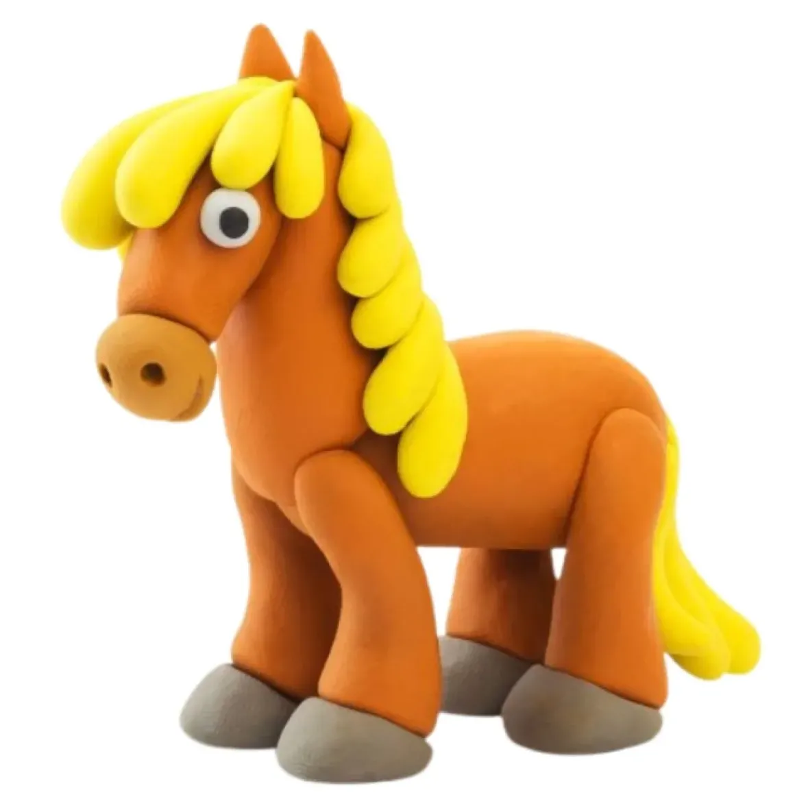Hey Clay Boetseerklei Animals Piggy, Horse, Rabbit (6St)