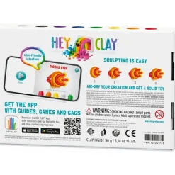 Hey Clay Boetseerklei Ocean Clownfish, Discus Fish, Eel (6St)