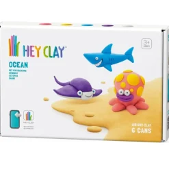 Hey Clay Boetseerklei Ocean Shark, Octopus, Stingray (6St)