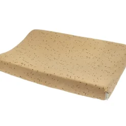 Hoes Voor Meyco Aankleedkussen In Toffee Kleur Met Mini Spot Patroon