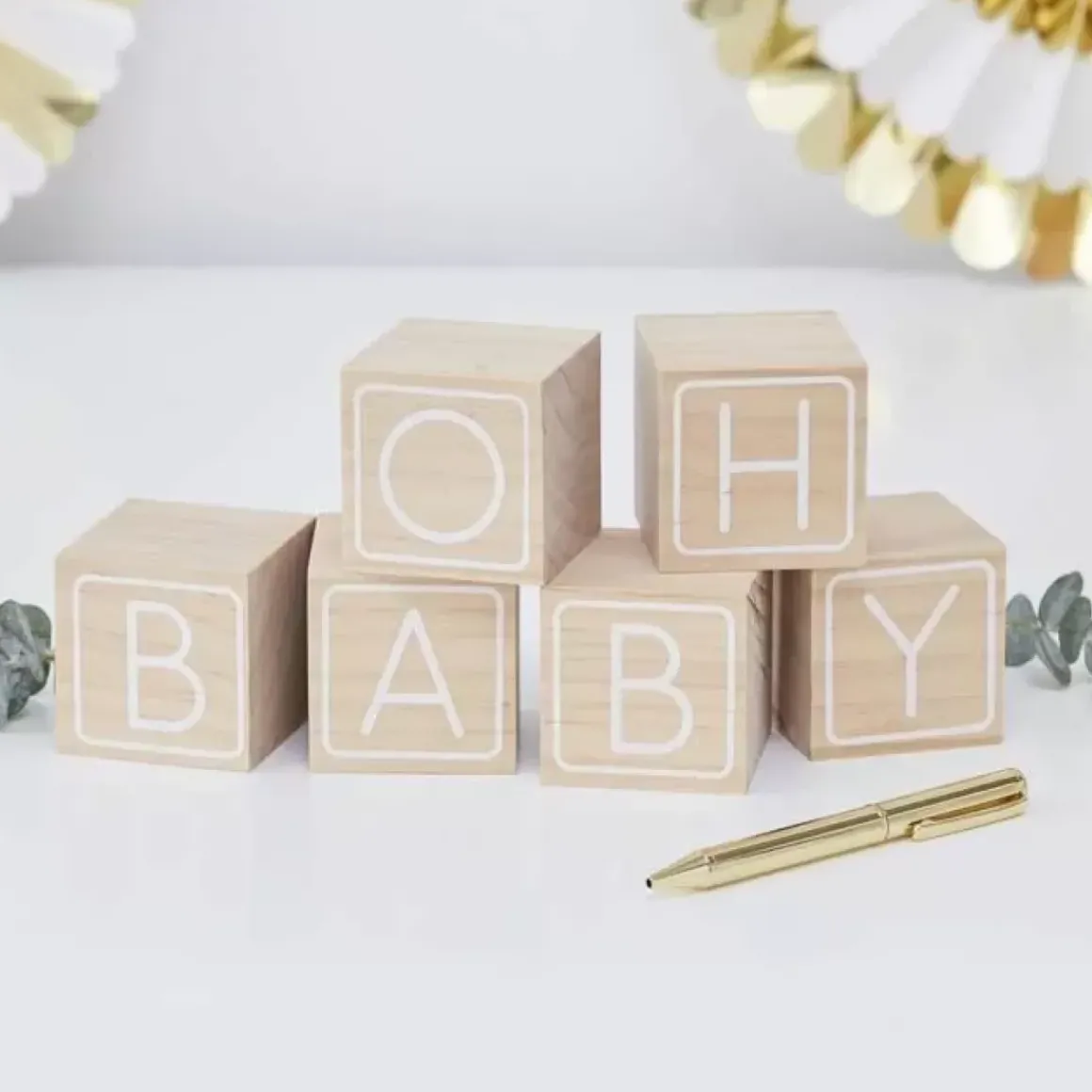 Houten Blokken Gastenboek Oh Baby! Ginger Ray