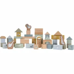 Houten Bouwblokken Blauw Little Dutch