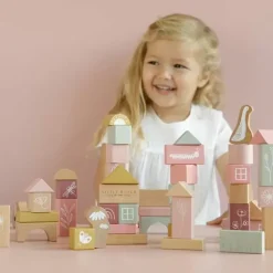 Houten Bouwblokken Roze Little Dutch