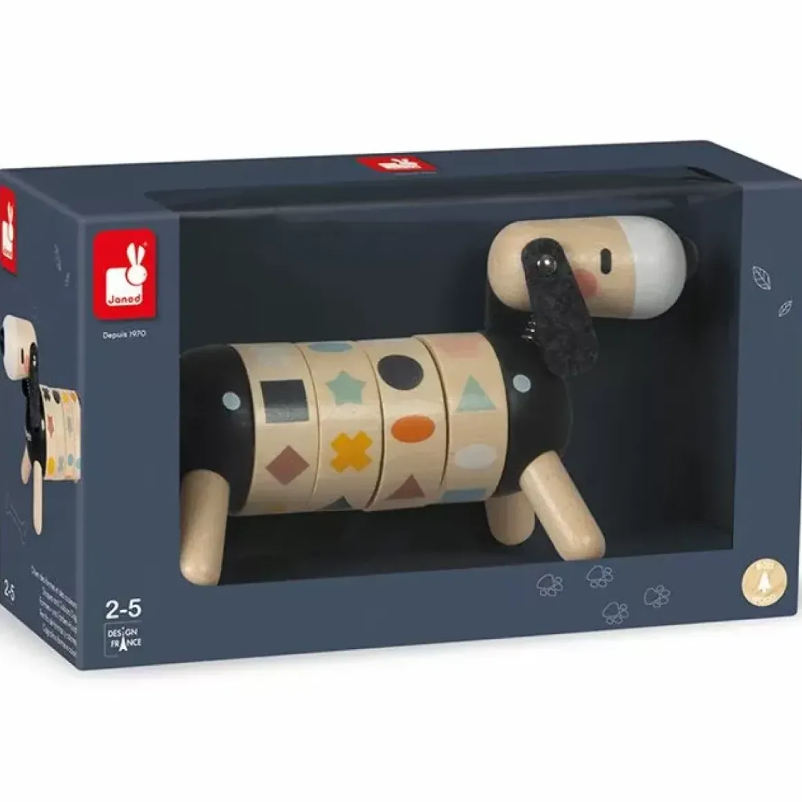 Houten Hond Met Vormen En Kleuren Sweet Cocoon Janod