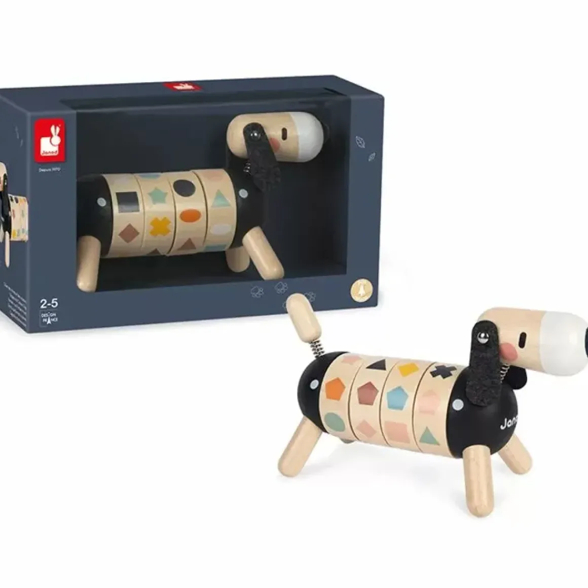 Houten Hond Met Vormen En Kleuren Sweet Cocoon Janod