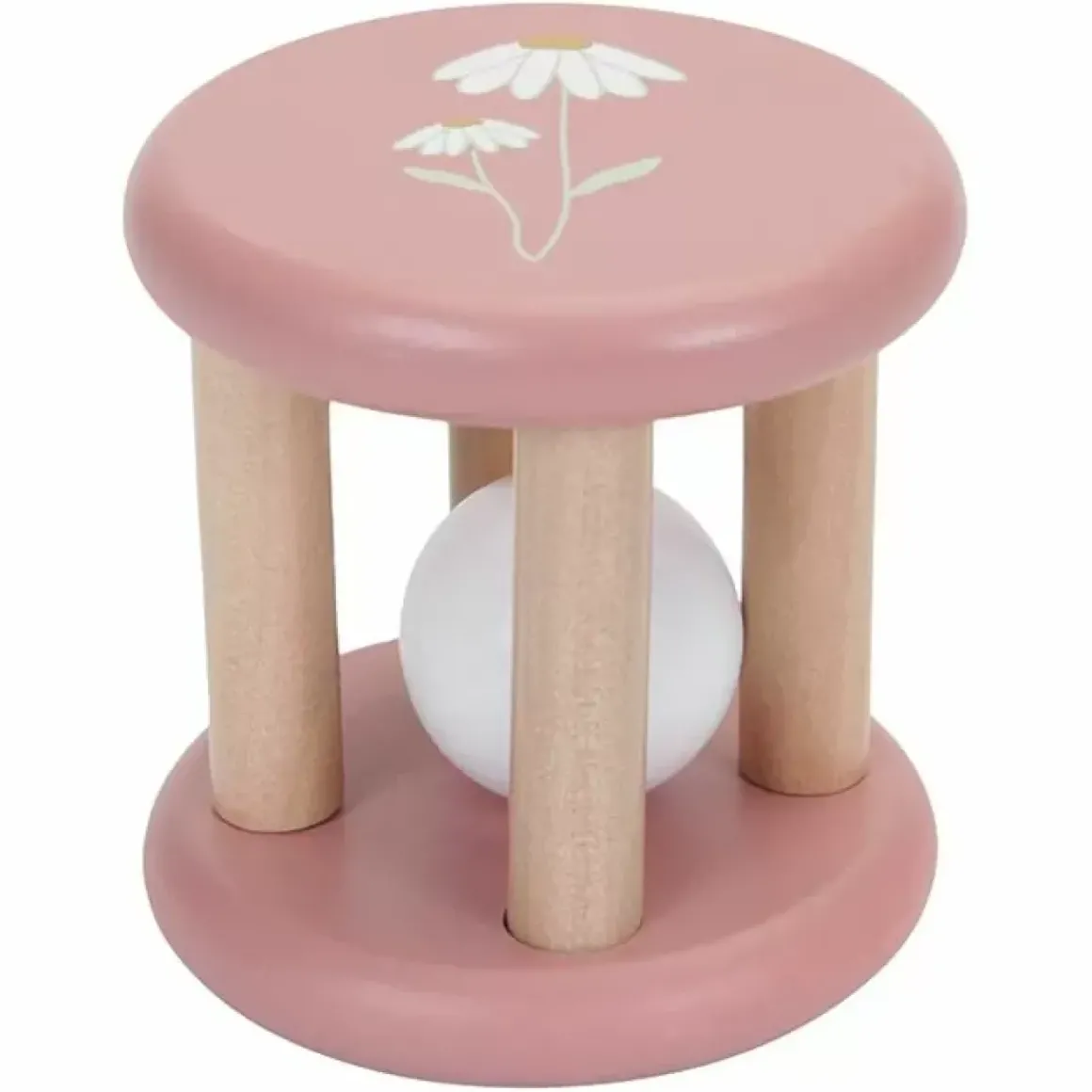 Houten Rammelaar Roller Flowers Little Dutch