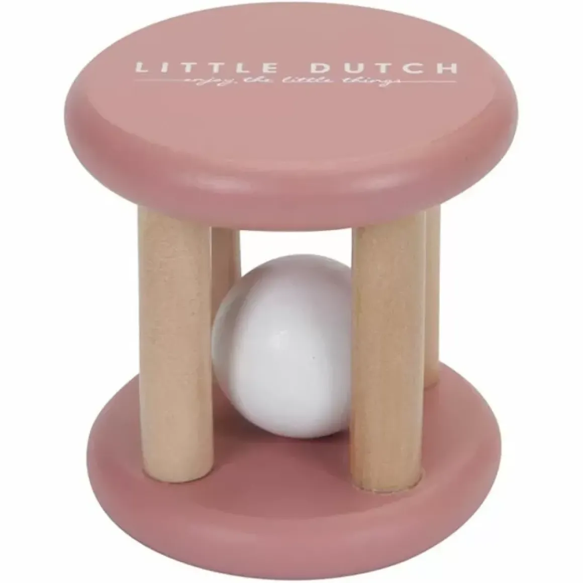 Houten Rammelaar Roller Flowers Little Dutch