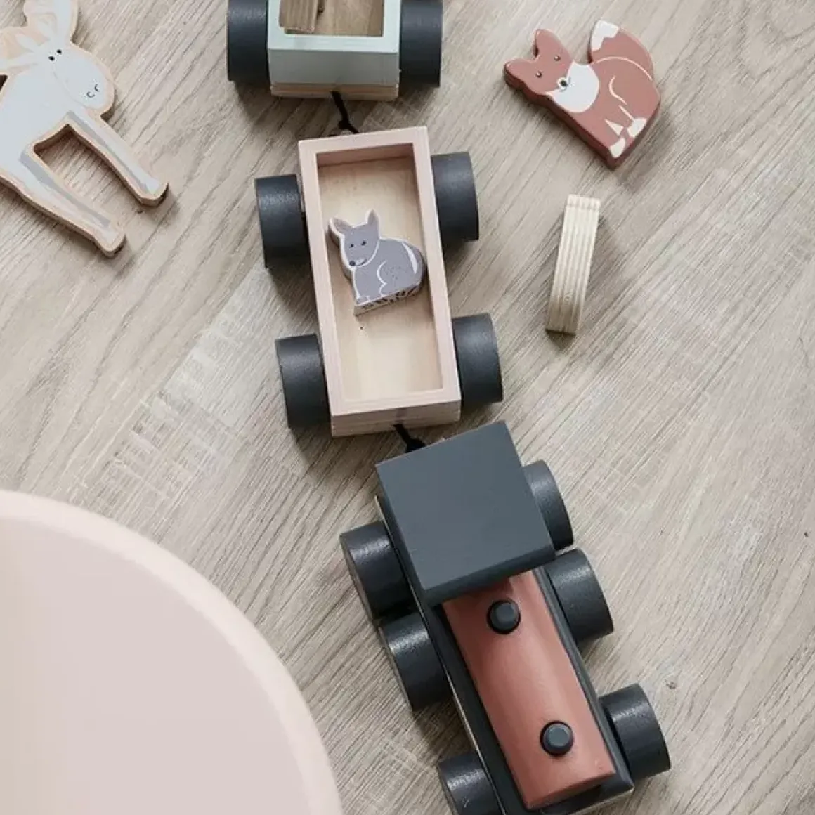 Houten Speeltrein Met Diertjes Kids Concept