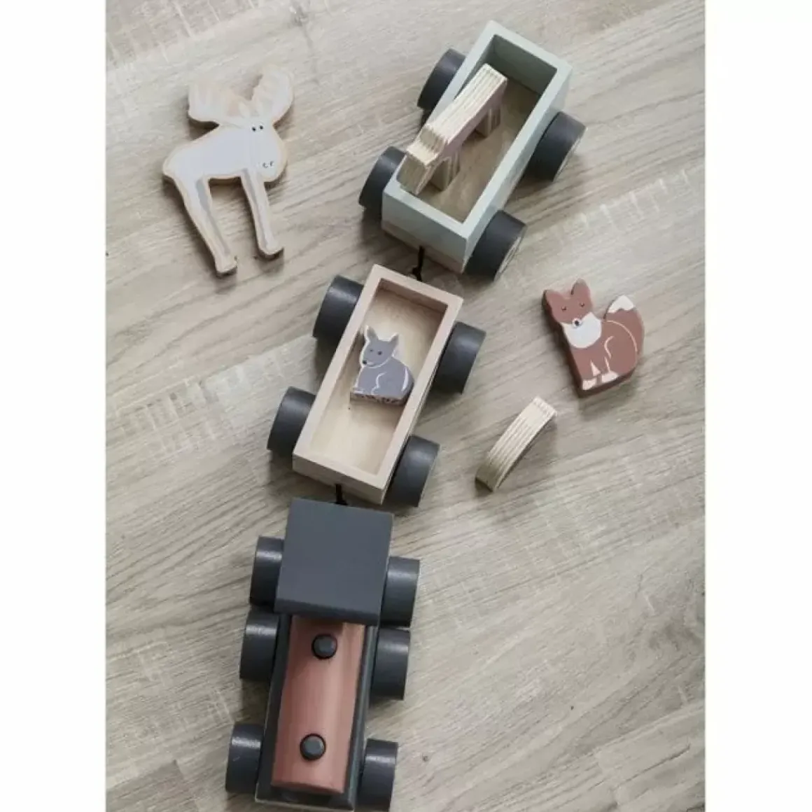 Houten Speeltrein Met Diertjes Kids Concept