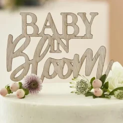 Houten Taarttopper Baby In Bloom Ginger Ray