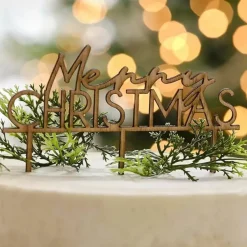 Houten Taarttopper Merry Christmas Nordic Noel Ginger Ray