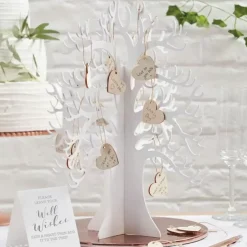 Houten Wensboom Met Houten Hartjes (70St) Ginger Ray
