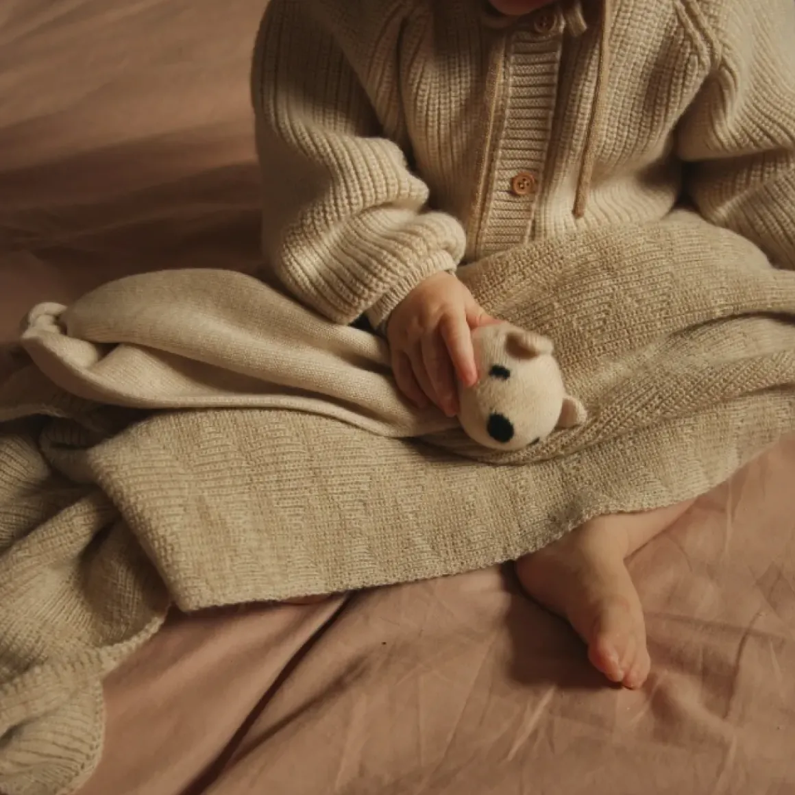 Hvid Knuffeldoekje Teddy Toki Cream