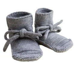 Hvid Slofjes Grey Melange (0-9M)