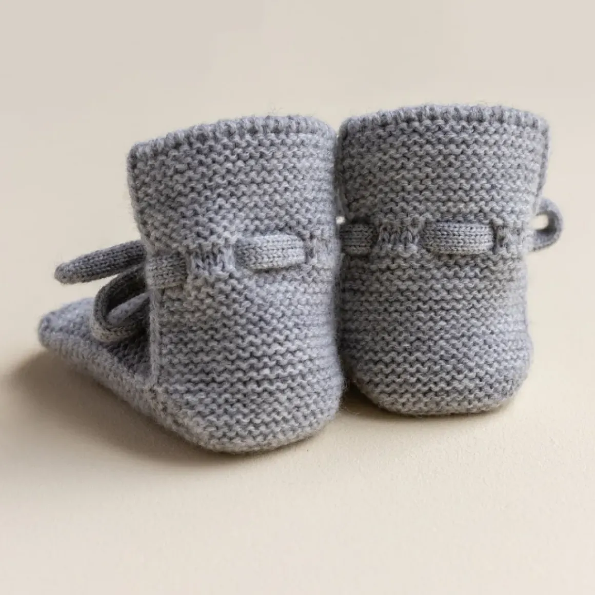 Hvid Slofjes Grey Melange (0-9M)