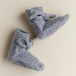 Hvid Slofjes Grey Melange (0-9M)