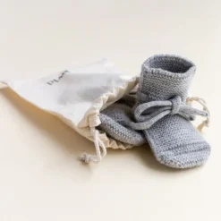 Hvid Slofjes Grey Melange (0-9M)