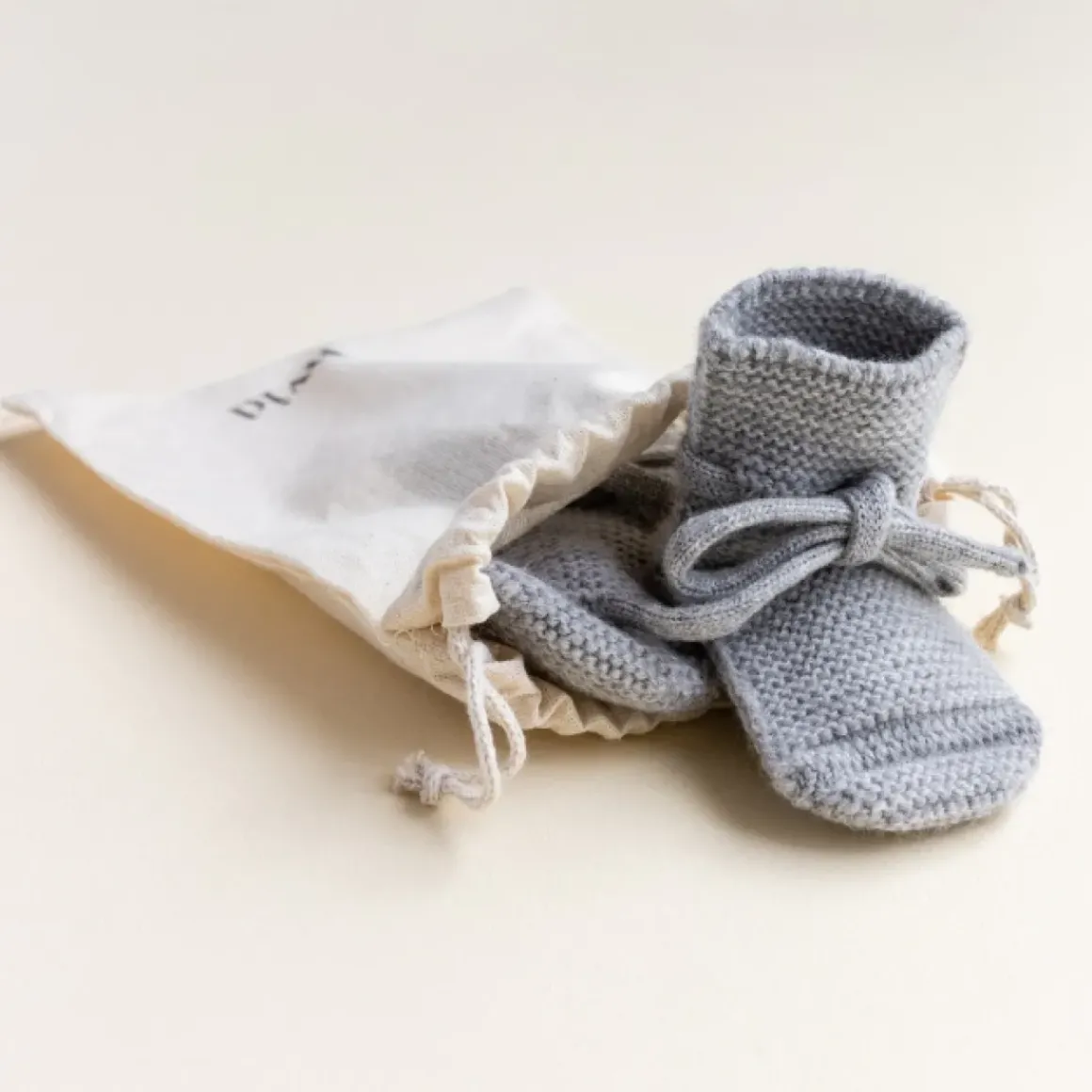 Hvid Slofjes Grey Melange (0-9M)