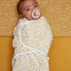 Inbakerdoek Swaddlemeyco Cheetah Honey Gold (0-3M) Meyco