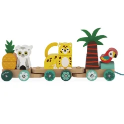 Janod Houten Trekfiguur Trein Tropen Express