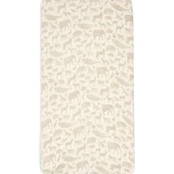 Jollein Hoeslaken Ledikant Jersey Animals Nougat 60X120Cm