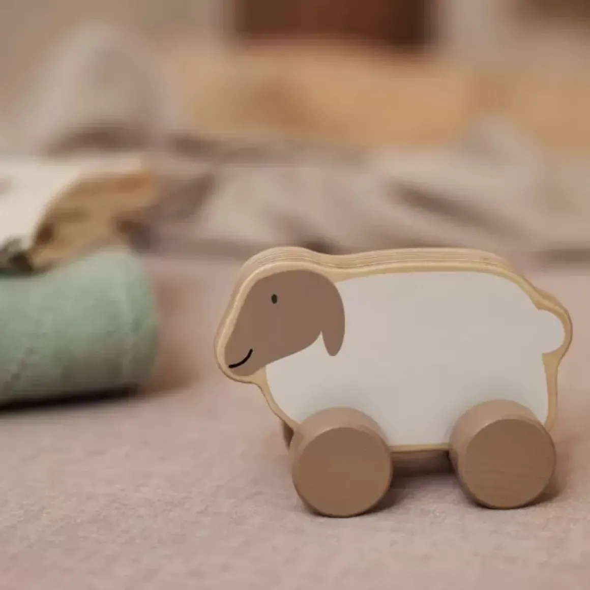 Jollein Houten Speelgoedauto Farm Lamb