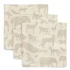 Jollein Hydrofiele Monddoekjes Animals Nougat (3St)