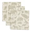 Jollein Hydrofiele Monddoekjes Animals Olive Green (3St)