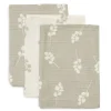 Jollein Hydrofiele Washandjes Twig Olive Green (3St)