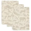 Jollein Hydrofiele Washandjes Animals Nougat (3St)