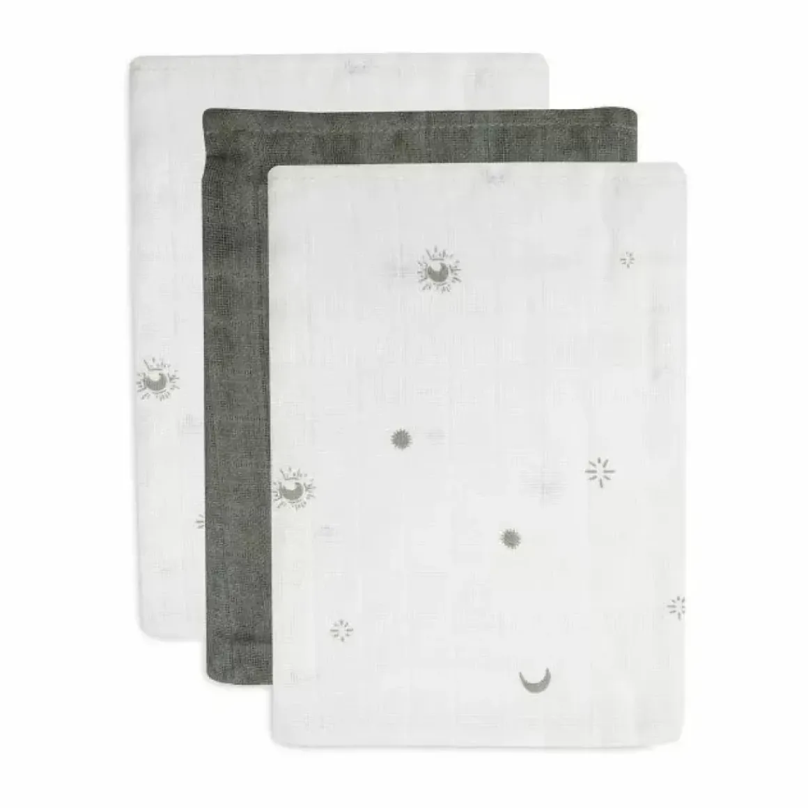 Jollein Hydrofiele Washandjes Stargaze Leaf Green (3St)