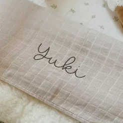 Jollein Hydrofiel Ledikantlaken Nougat Met Naam