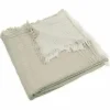 Jollein Ledikantdeken Fringe Olive Green/Ivory