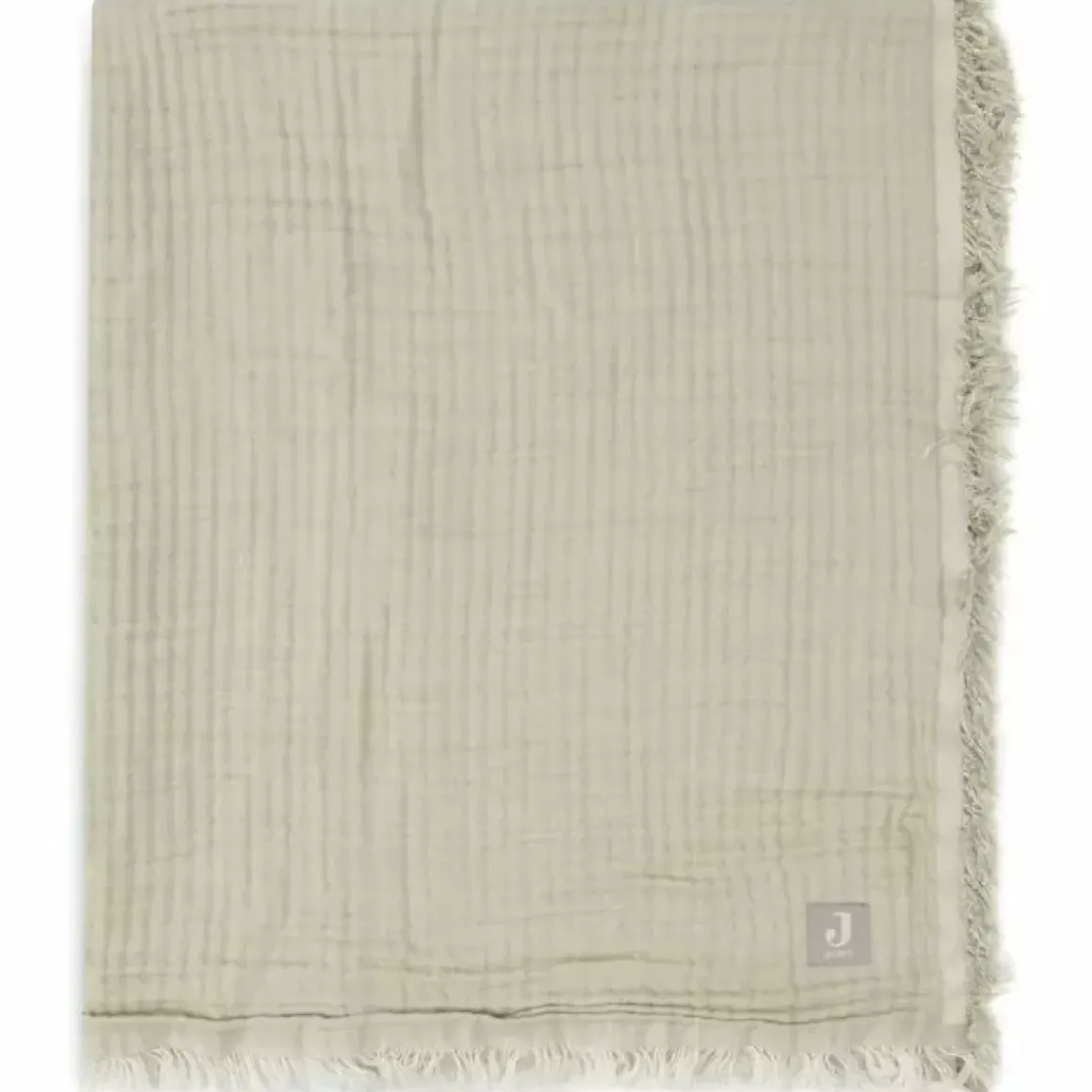 Jollein Ledikantdeken Fringe Olive Green/Ivory