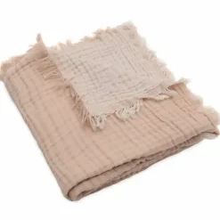 Jollein Ledikantdeken Fringe Moonstone/Ivory