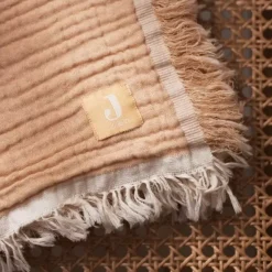 Jollein Ledikantdeken Fringe Moonstone/Ivory