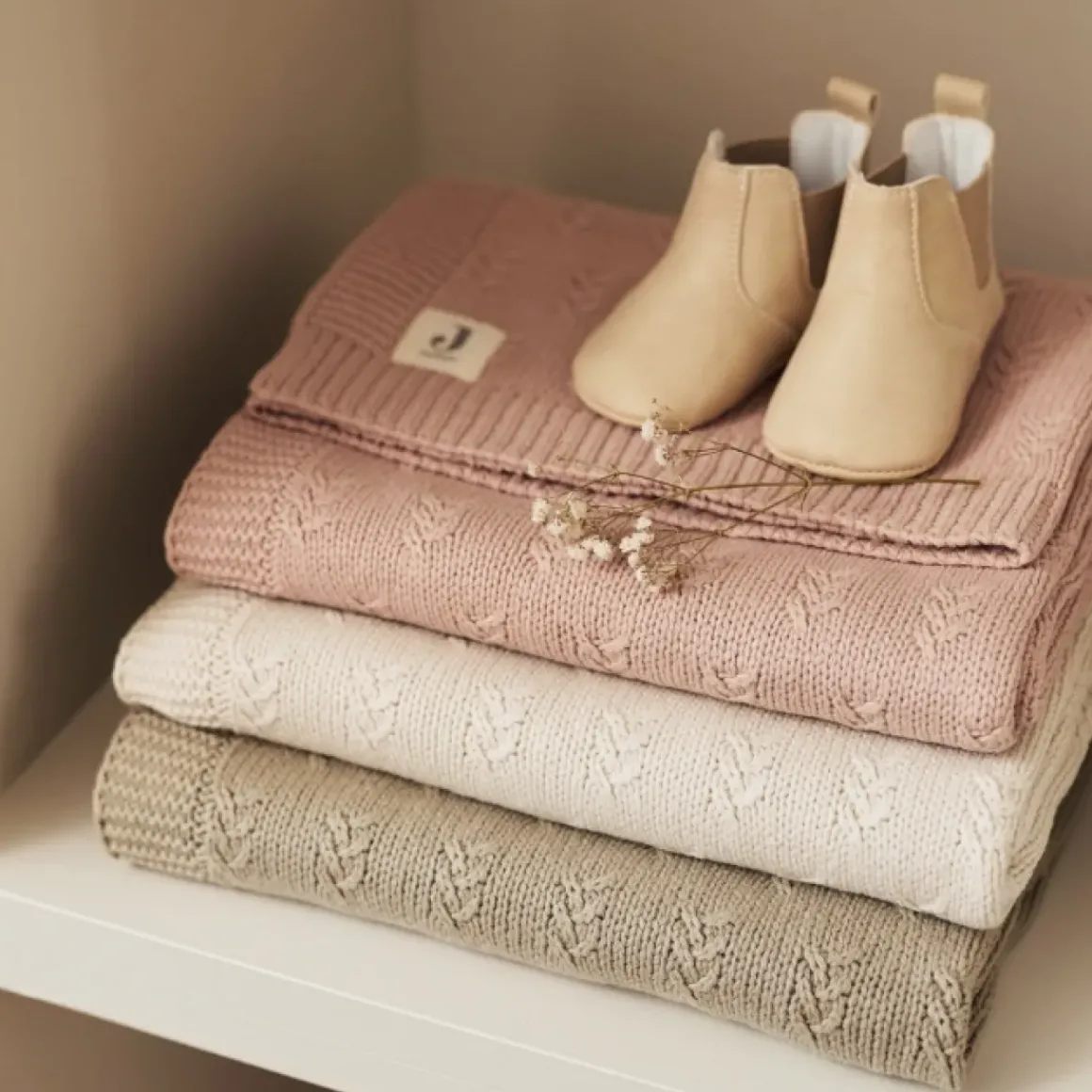 Jollein Ledikantdeken Grain Knit Oatmeal 100X150Cm