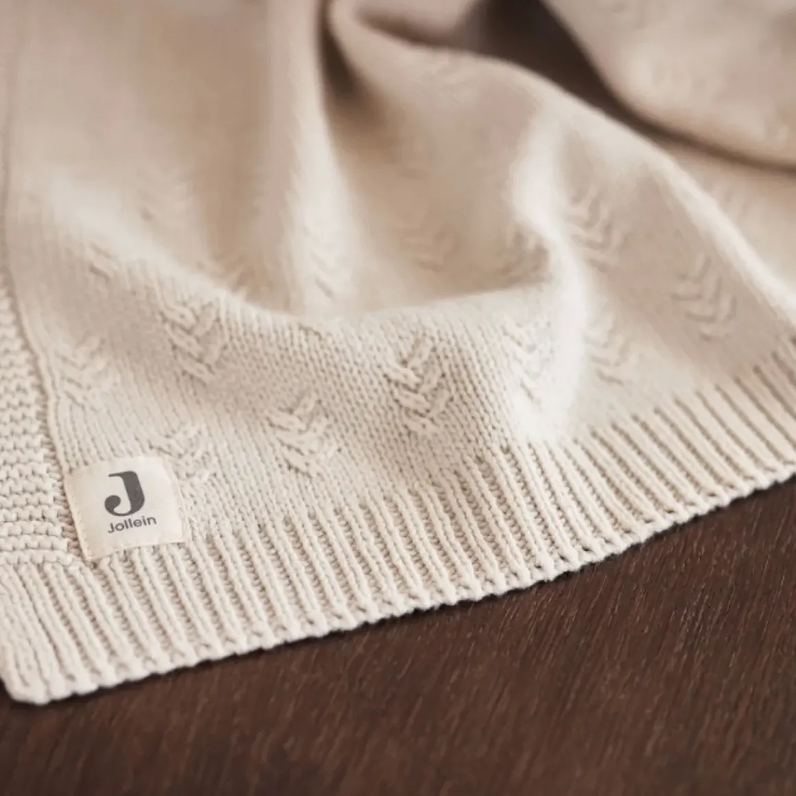 Jollein Ledikantdeken Grain Knit Oatmeal 100X150Cm