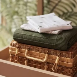 Jollein Ledikantdeken Pure Knit Leaf Green